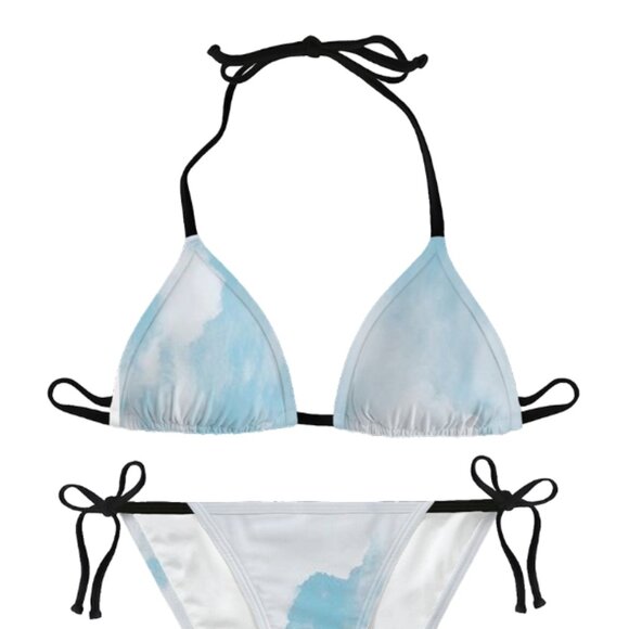 Handmade Cloud print two piece resort style - Picture 4 of 4